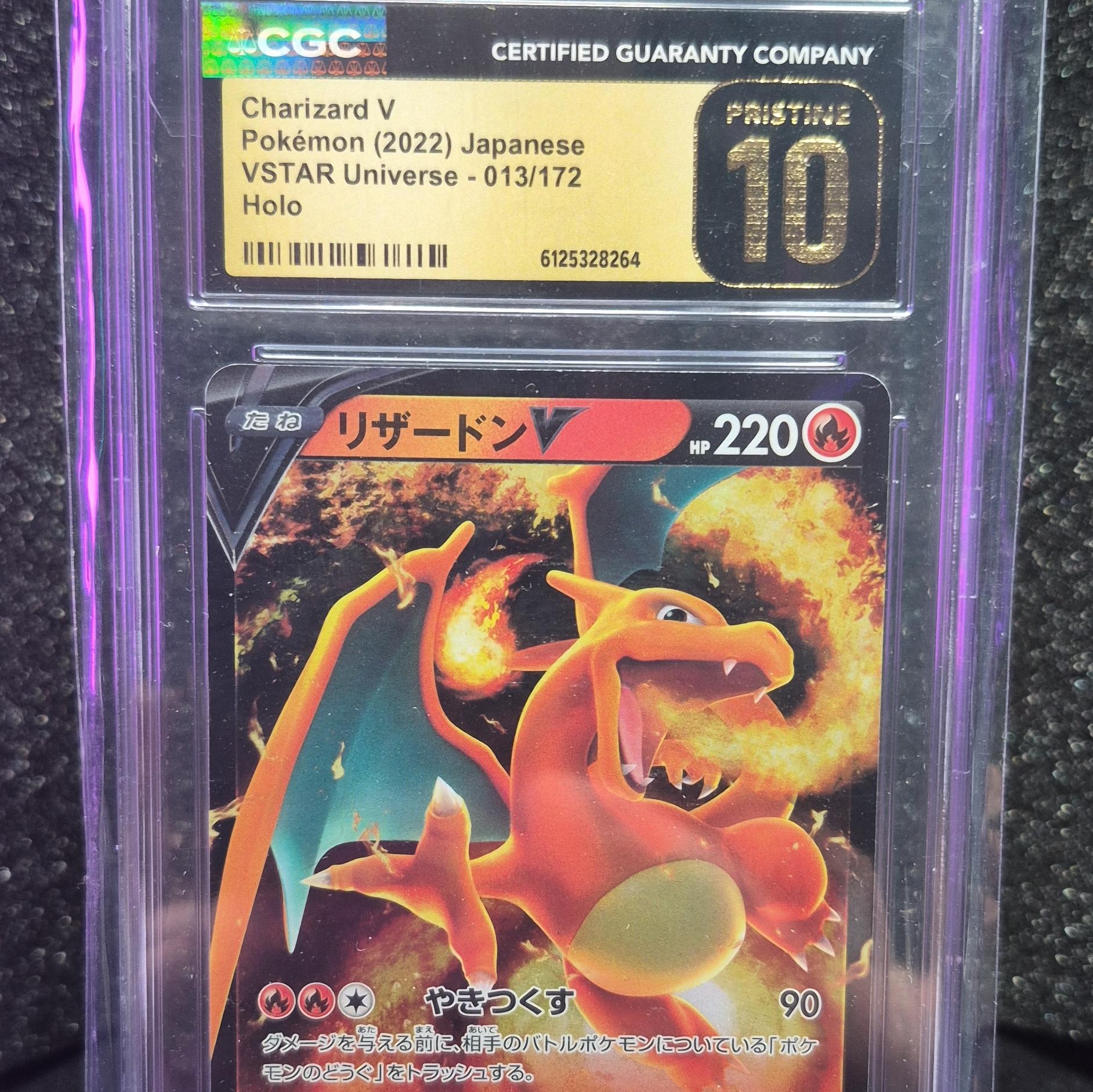 Charizard V graded Pristine 10 by CGC