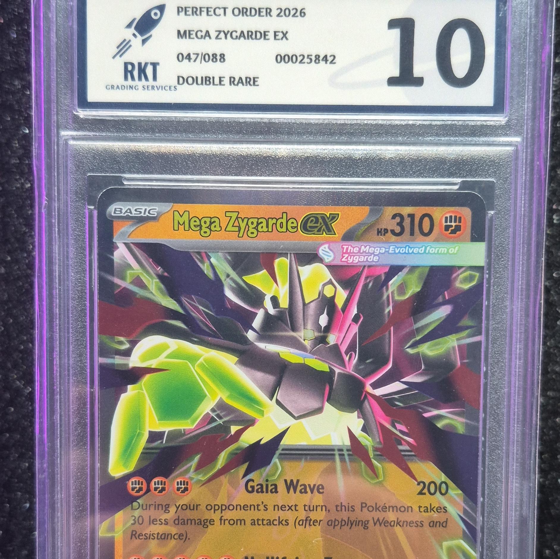 Mega Zygarde EX graded 10 by RKT Grading Services